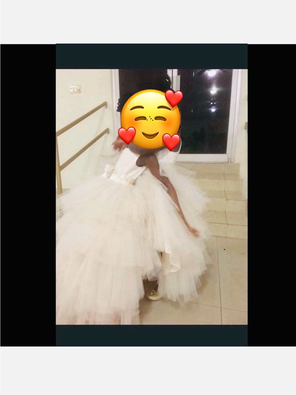 Elegant Cream Tulle Flower Girl Dress with Gold Belt